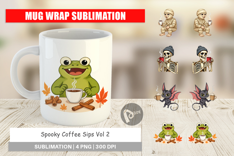 Mug Wrap Spooky Coffee Sips