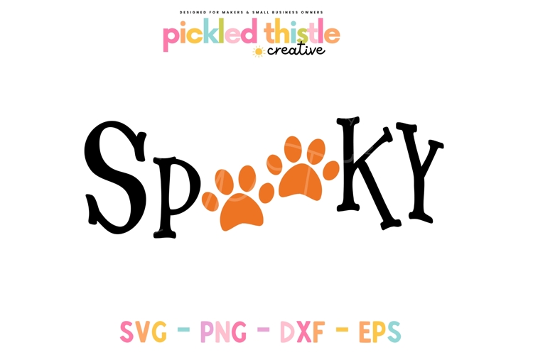 Spooky Paw Print SVG | Halloween Pet Lover Cut File
