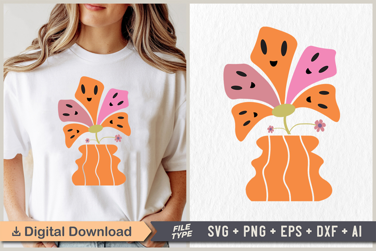 Spooky Flower SVG | Halloween PNG | Halloween Clipart