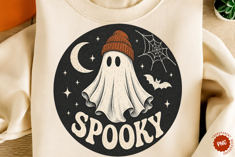 Black and White Checkered Ghost PNG