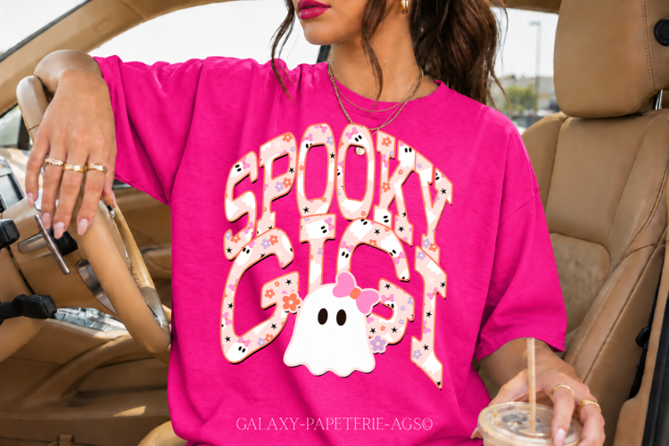 Pink Coquette Gigi Halloween PNG, Girly Ghost