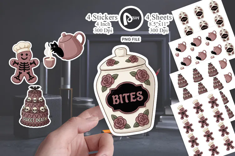 Spooky Gothic Sweets Sticker