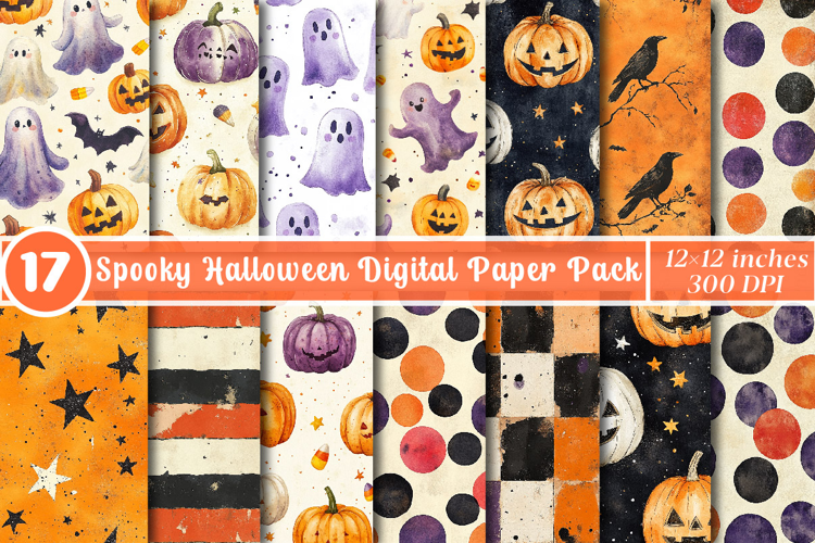Spooky Halloween Digital Papers