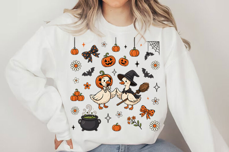 Spooky Halloween Goose PNG Designs example image 1