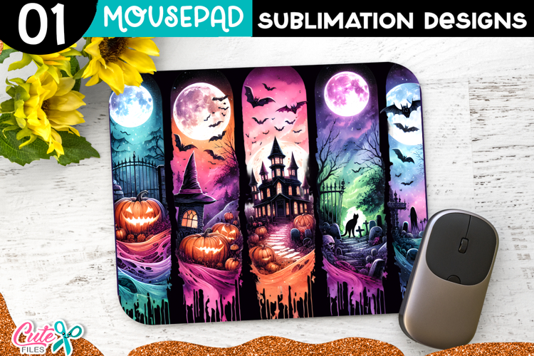 Spooky Halloween Mouse Pad Sublimation