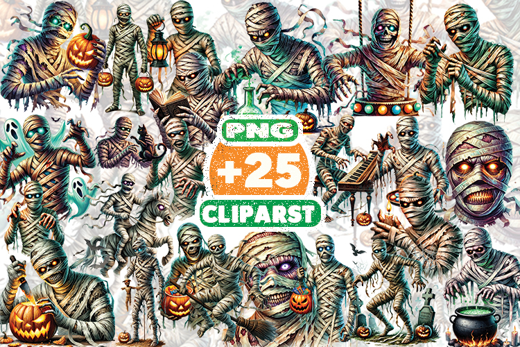 Spooky Halloween Mummy Sublimation PNG | Creepy Horror