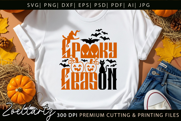 Spooky Season SVG for Cricut Halloween T-shirt Mug Design