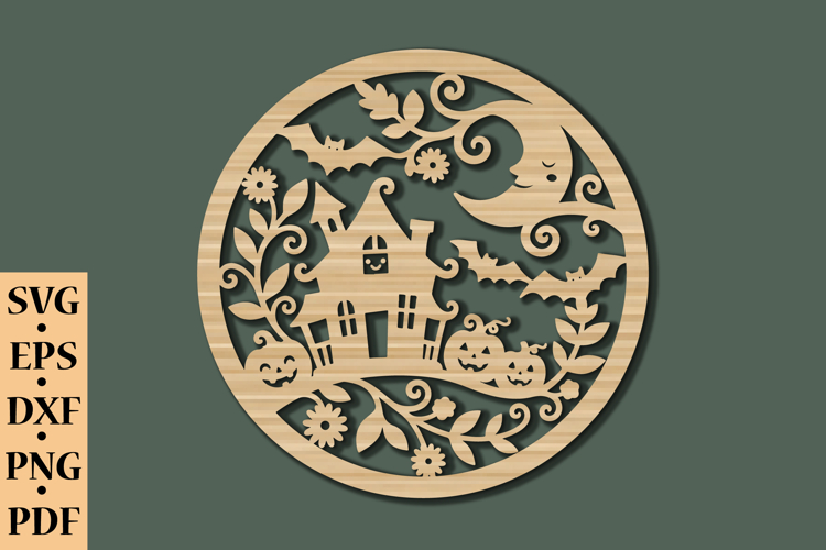 Spooky Haunted House Laser Cut SVG