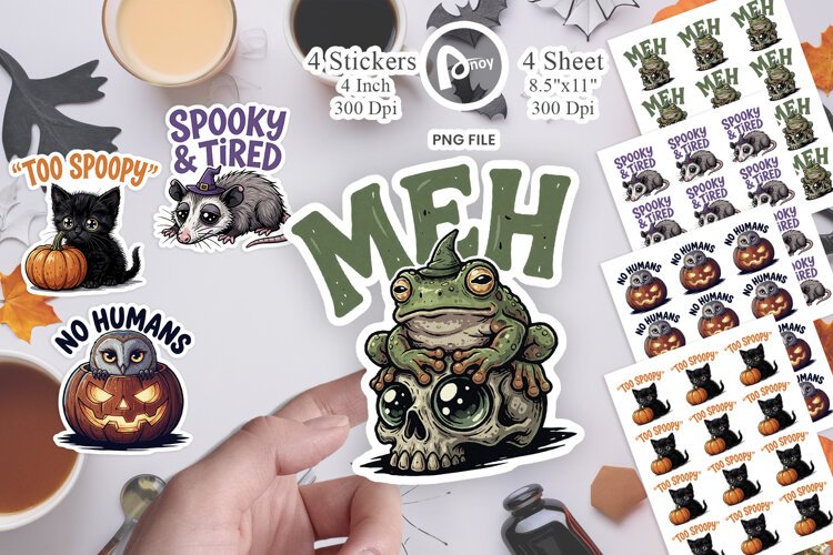 Spooky Introvert Social Anxiety Sticker example image 1