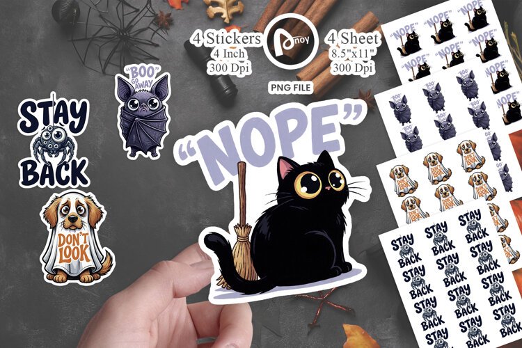 Spooky Introvert Social Anxiety Sticker example image 1