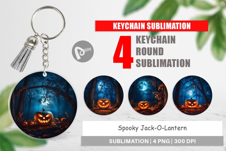 Keychain Halloween Jack-O-Lantern