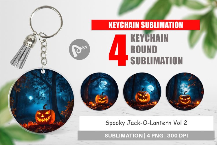 Keychain Halloween Jack-O-Lantern