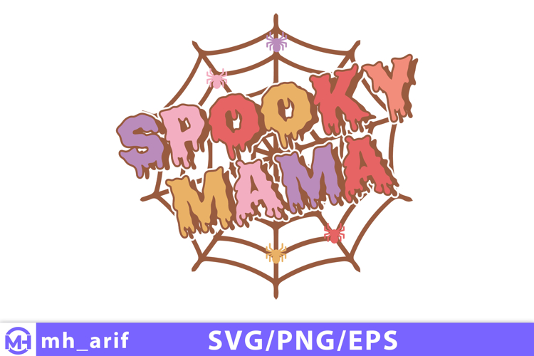 Spooky Mama Halloween SVG PNG T-shirt Design