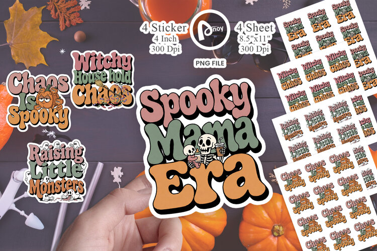 Spooky Mama Chaos Sticker example image 1