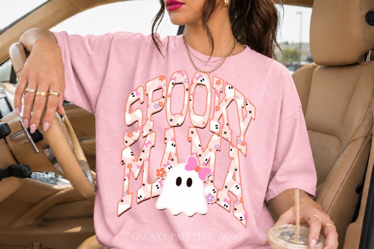 Pink Coquette Mama Halloween PNG, Girly Ghost
