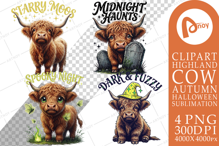 Celestial Highland Cow Sublimation