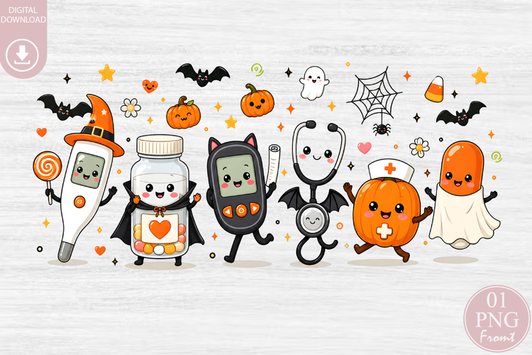 Spooky Nurse Halloween PNG, Cute Medical Sublimation