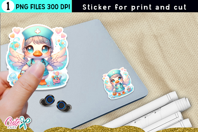 Spooky Nurse Sticker PNG | Cute Halloween Sticker