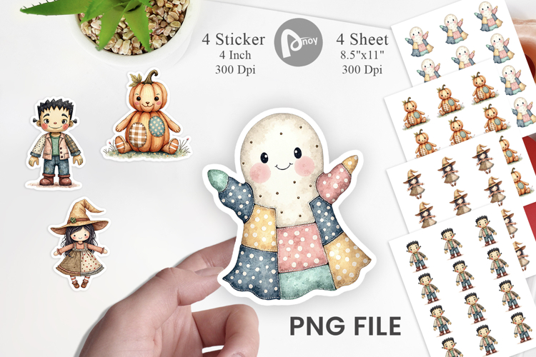 Halloween Patchwork Pals Sticker