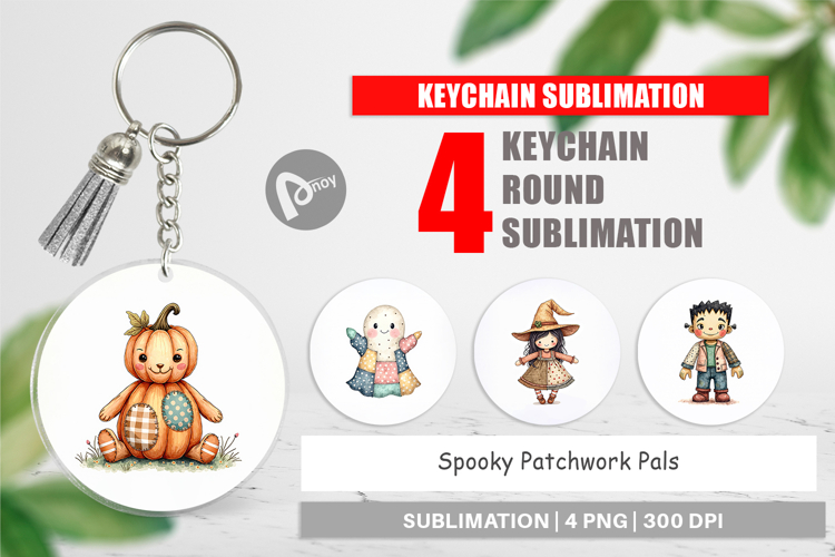 Halloween Patchwork Pals Keychain