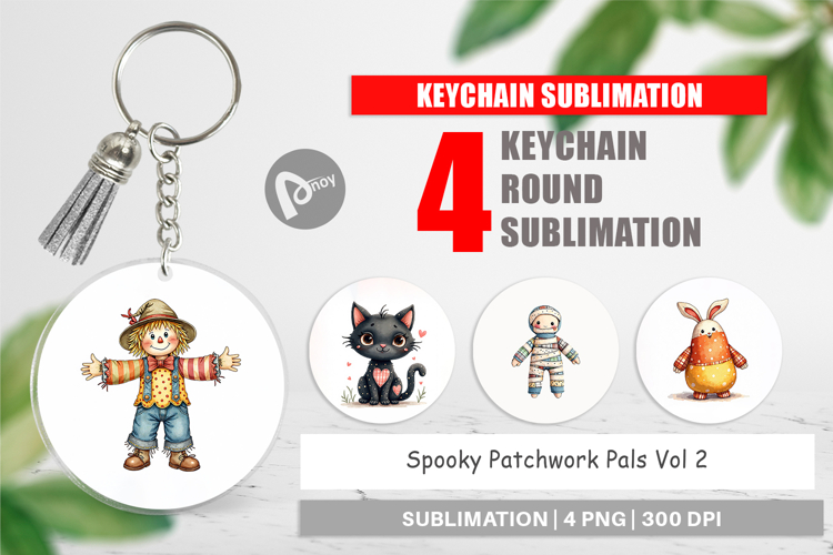Halloween Patchwork Pals Keychain