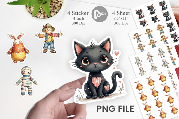 Halloween Patchwork Pals Sticker
