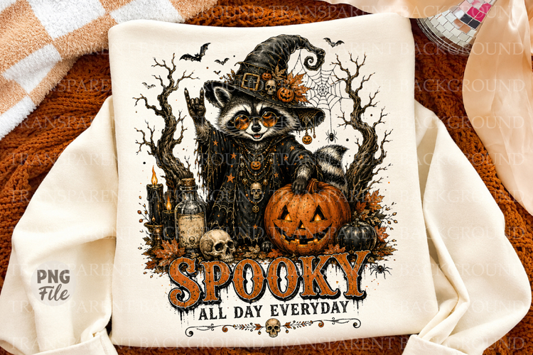 Spooky Raccoon PNG, Halloween Witch Raccoon PNG