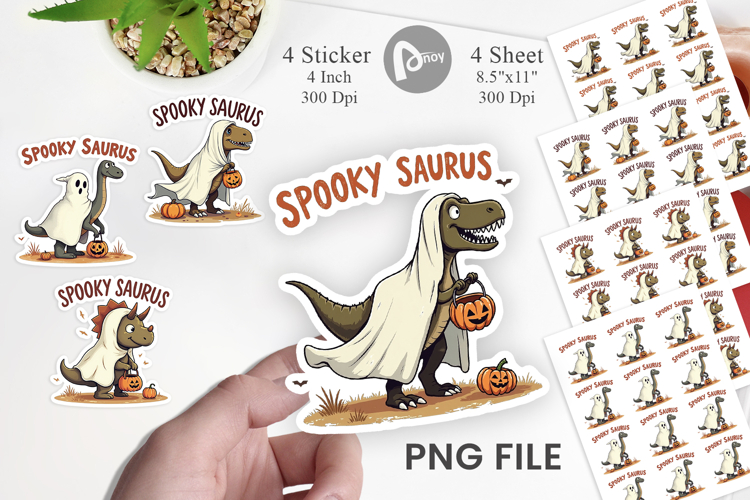 Spooky Saurus Sticker