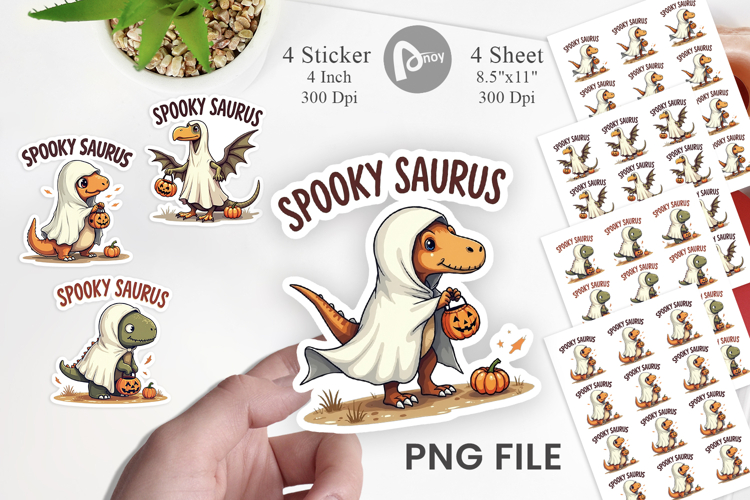 Spooky Saurus Sticker