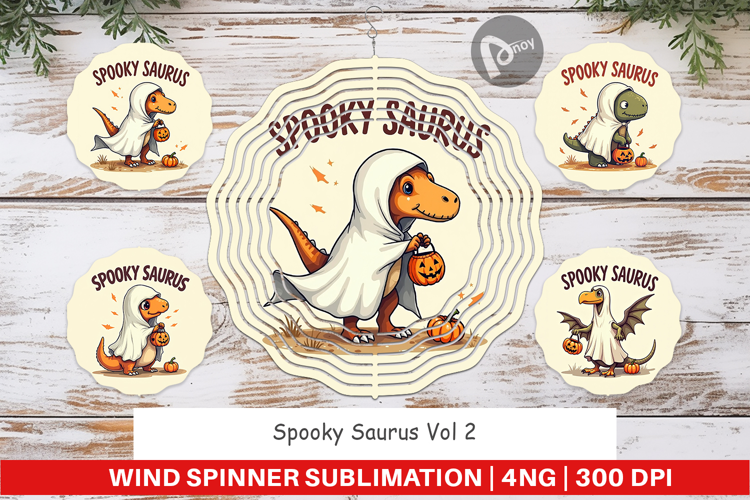 Spooky Saurus Wind Spinner