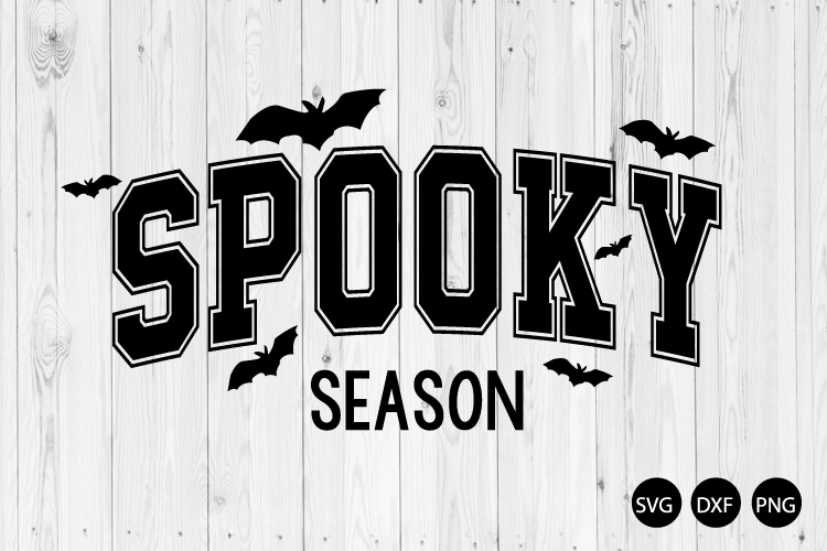 Spooky Season SVG, Halloween SVG, Varsity Halloween SVG