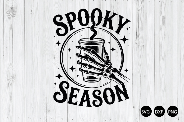 Spooky Season Skeleton Coffee SVG, Skeleton Coffee SVG
