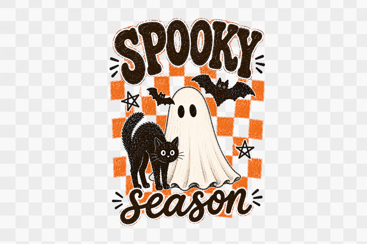Spooky Season Ghost Retro Halloween PNG Design