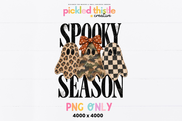 Spooky Season Ghost PNG, Three Ghost Halloween Shirt Graphic