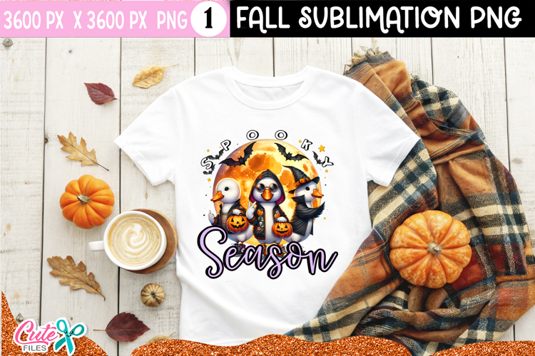 Spooky Season | Halloween Goose Sublimation Design