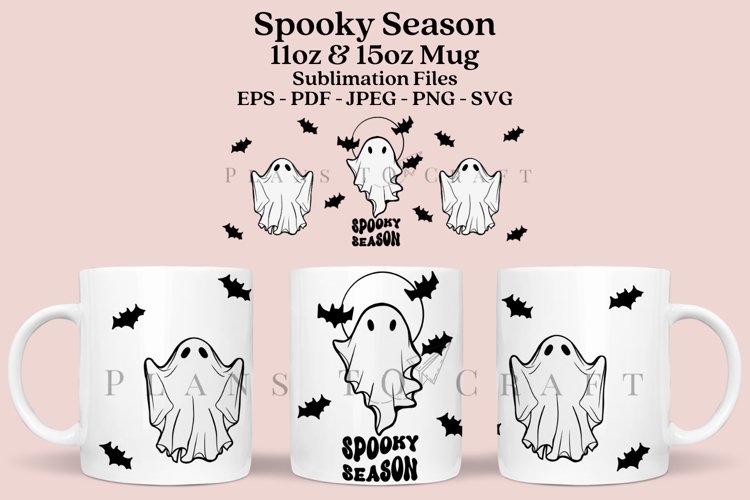 Spooky Season Mug Sublimation Wrap 11oz - 15oz