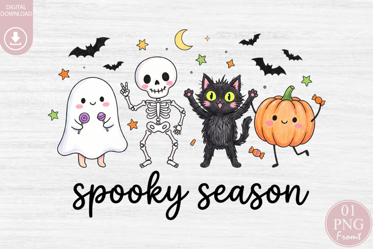 Spooky Season Halloween PNG Sublimation Design