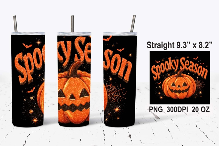 Spooky Season Halloween Tumbler Wrap, Halloween PNG