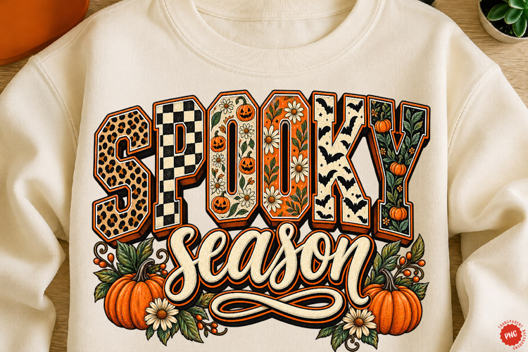 Spooky Season PNG, Halloween Shirt Design, Retro Pumpkin Png