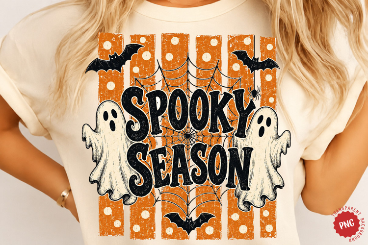Spooky Season PNG, Halloween Ghost Sublimation Design