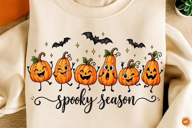 Spooky Season Png Cute Pumpkin Png, Trendy Fall Png