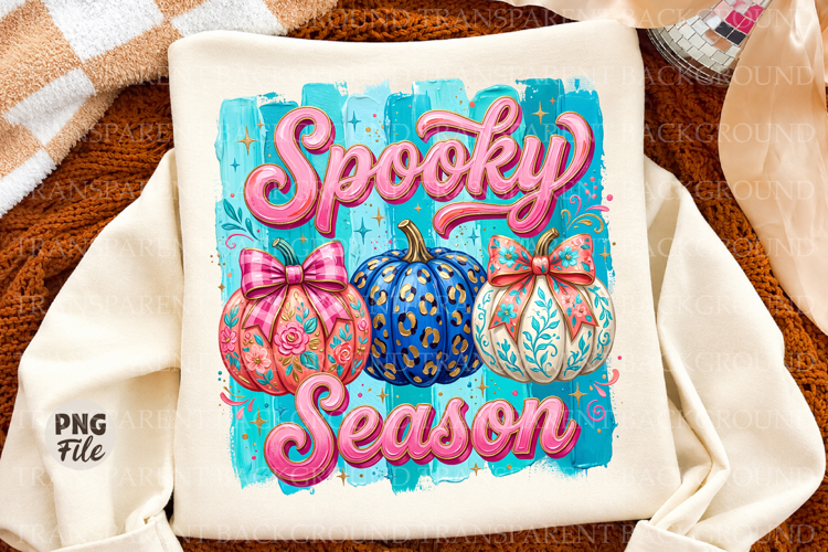 Spooky Season Png, Colorful Halloween Pumpkin Sublimation