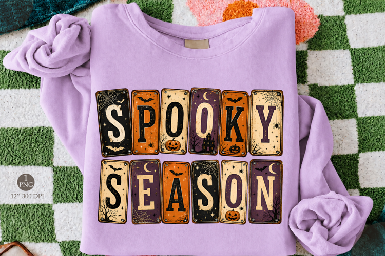 Spooky Season PNG,Vintage Halloween Sublimation Shirt Design
