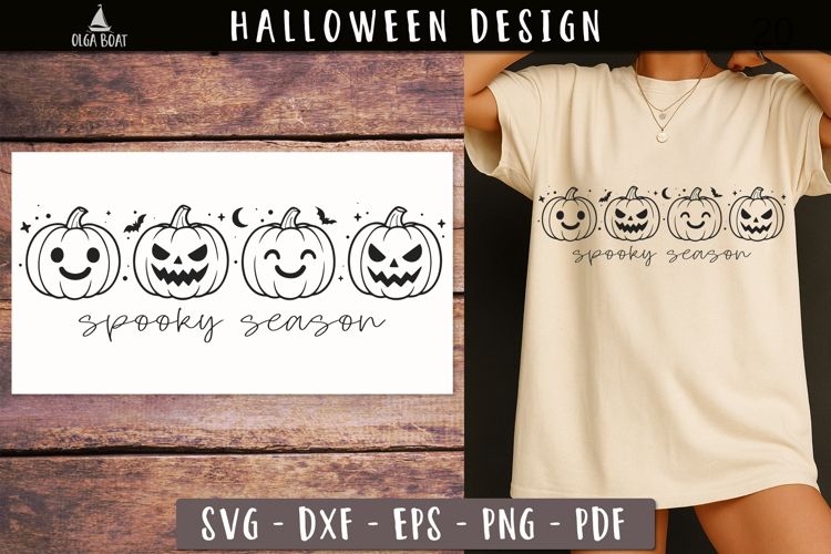 Spooky Season Pumpkin SVG Funny Halloween
