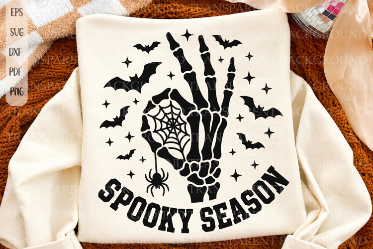 Spooky season SVG, Skeleton Hand SVG, Halloween Season SVG