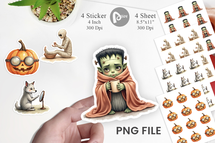 Sticker Watercolor Spooky Self Care