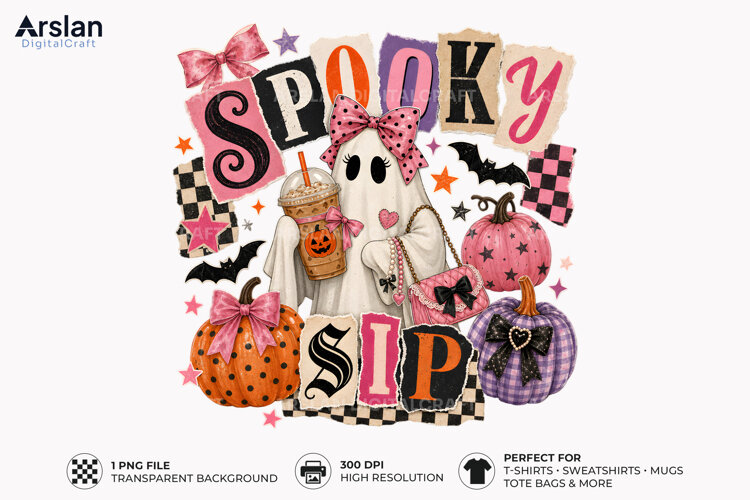 spooky sip ghost png, cute ghost design, halloween coffee png, ghost drink design, halloween sublimation, spooky cute png, ghost shirt design, coffee lover halloween, halloween graphic png, cute halloween ghost