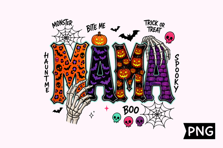 Spooky Skeleton Hand Mama Halloween