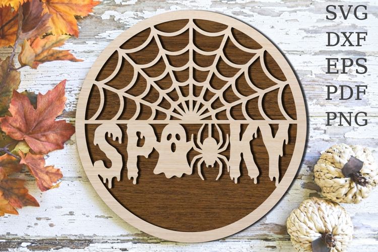 Spooky Spider Web Halloween Laser Cut SVG