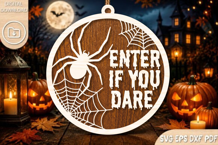 Spooky Spider Web Halloween SVG